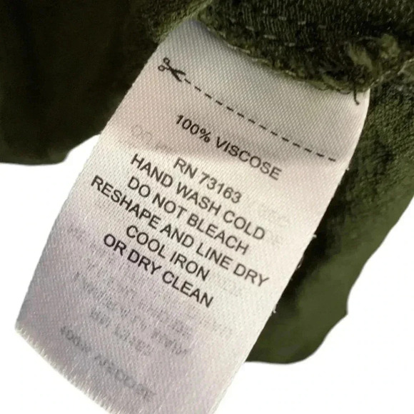 Cupio Women's Green Tunic Top Size Small Olive Green Long Sleeve - Picture 4 of 7